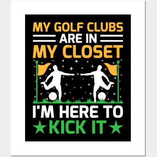 Footgolf Player Foot Golf Playing Footgolfers Footgolfing Posters and Art